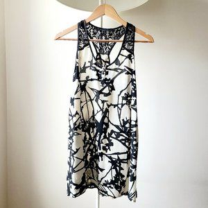 Forever21 Silk Tunic/Dress with Lace - siz…